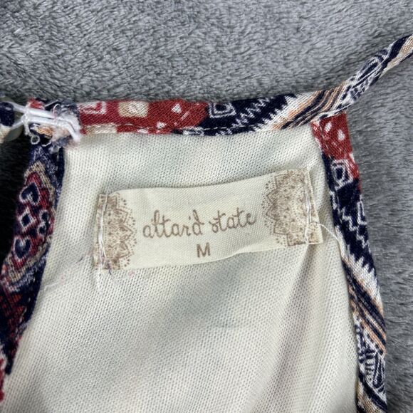 Altar'd State Women's M Sleeveless High Neck Dress‎ Lace Pink Blue Keyhole Boho - Picture 9 of 14